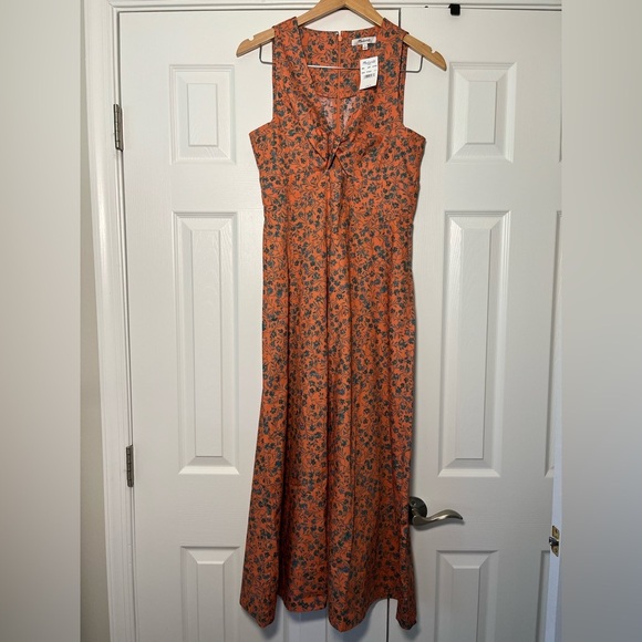 Madewell Twist Front Midi Dress Size 2 NWT - Picture 2 of 9